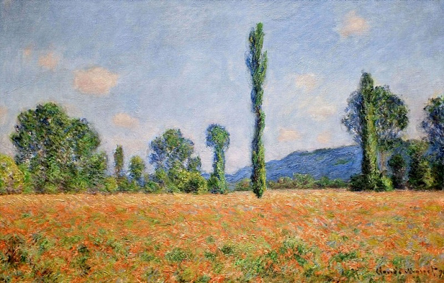 Картина Маковое поле в  Живерни - Моне Клод 