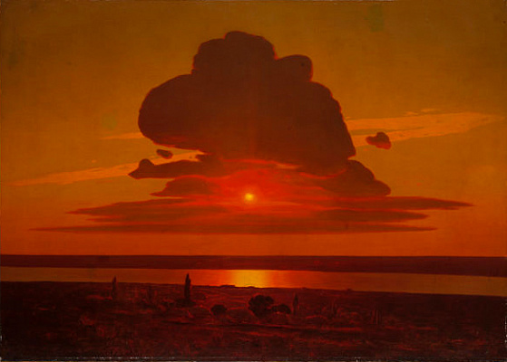 Картина Красный закат на Днепре - Куинджи Архип 