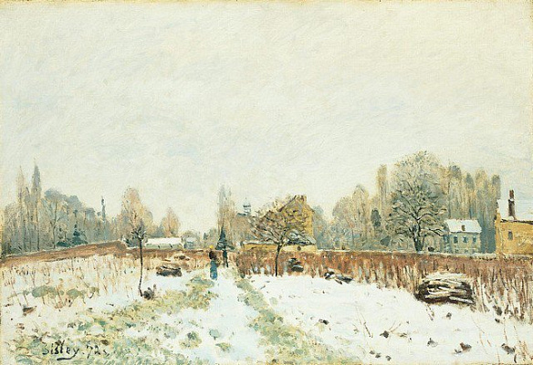 Картина Снег в Лувесьене - Сислей Альфред 