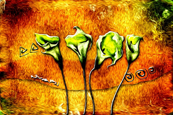 Картина Абстрактные цветы 4 - Кулик Рафал  