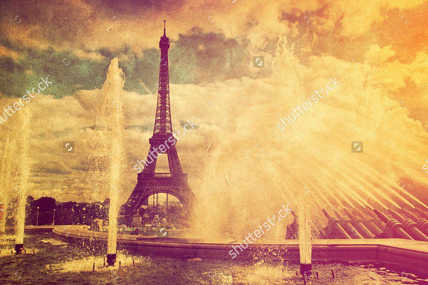Картина Парижские фонтаны - Город 