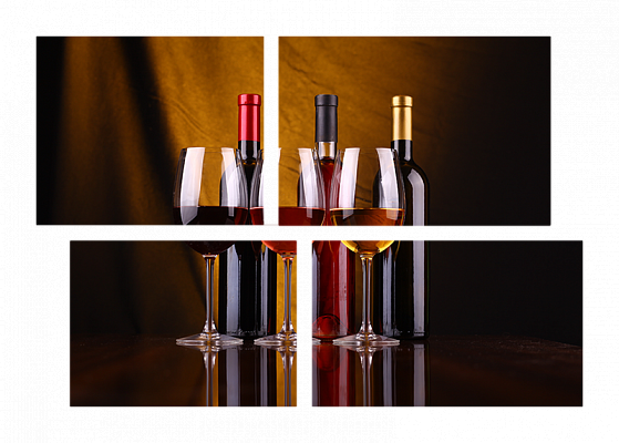 Картина Дегустація вин - З чотирьох частин 
