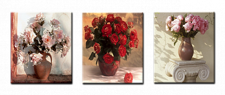 Цветы в вазе 6. Триптих