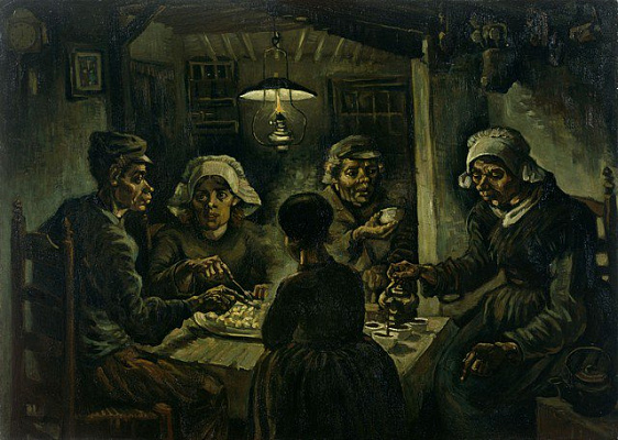 Картина Едоки картофеля - Ван Гог Винсент 