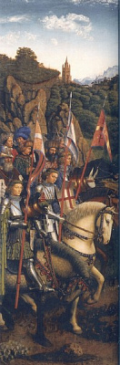 Картина Гентский алтарь. Воины Христовы - Ван Эйк Ян 