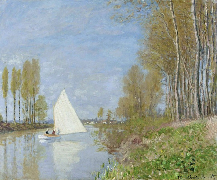 Маленький човен на маленькому рукаві Сени в Аржантеї