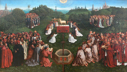 Гентский алтарь. Поклонение Агнцу 