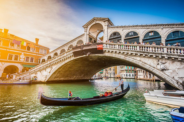 Картина Мост Риальто в Венеции - Город 