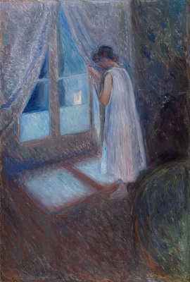 Картина Девушка у окна - Мунк Эдвард 