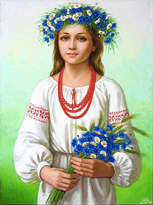 Картина Украинский портрет - Женские национальные 