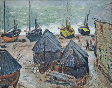 Лодки на беhегу в Этрета 