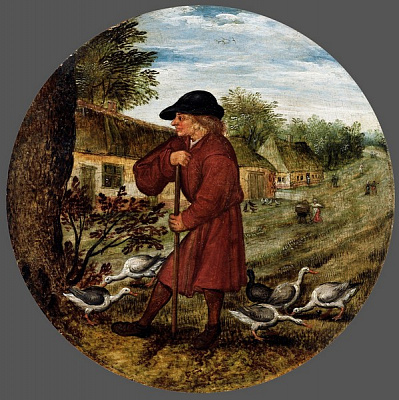 Картина Фламандские пословицы 12 - Брейгель Питер Младший 