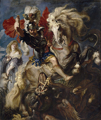 Картина Святой Георгий и дракон - Рубенс Питер Пауль 