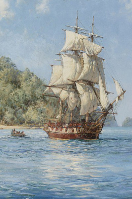 Картина Высадка на берег - Корабли 