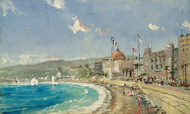 Картина Пляж в Ницце - Кинкейд Томас 