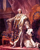 Людовик XV у трона