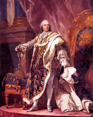 Картина Людовик XV у трона - Мужские старинные 