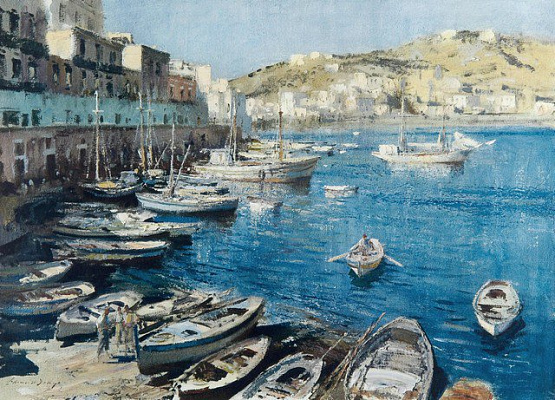Картина Сцена у Середземноморській бухті - Сігоу Едвард 