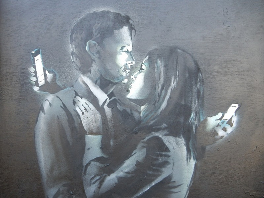 Картина Мобільні коханці - Бенксі 