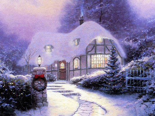 Картина Снег перед рожднством - Кинкейд Томас 