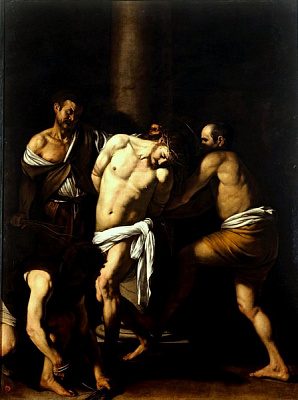 Картина Бичевание Христа - Караваджо Микеланджело  