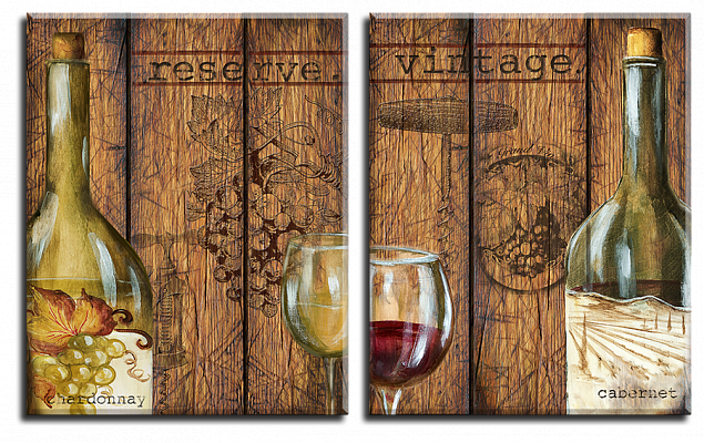 Картина Благородное вино - Другие модульные картины 