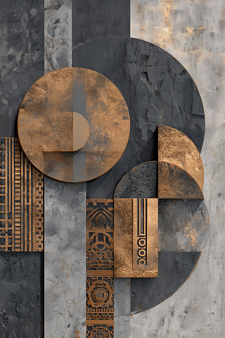 Композиция с черными кругами