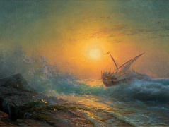 Бурное море на закате 1896