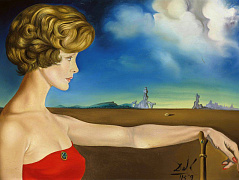 Портрет молодой женщины в пейзаже