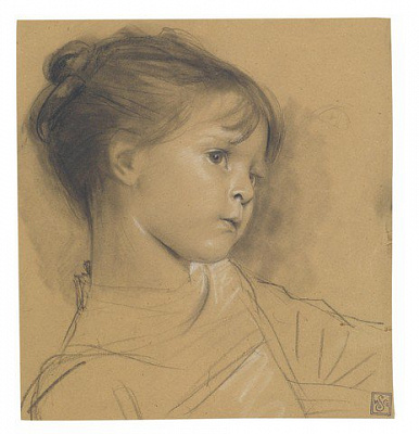 Картина Климт Густав - Портрет Аннерль - Картины карандашом 