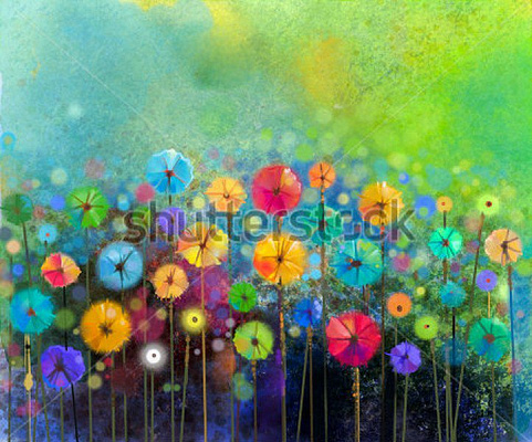 Картина Поле цветов 3 - Нонгкран Фон 