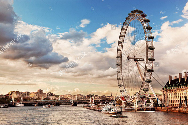 Картина Колесо обозрения в Лондоне - Город 