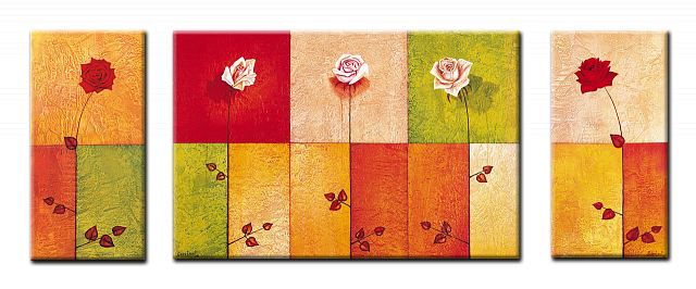 Картина Троянди 4 - З нерівними частинами 