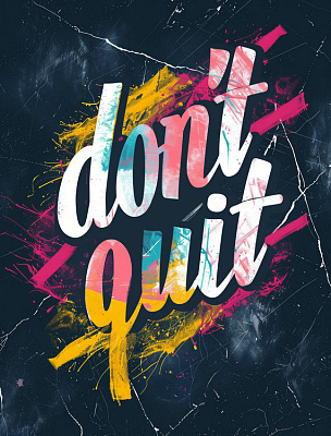 Картина Don't quit - Мотивационные постеры и плакаты 