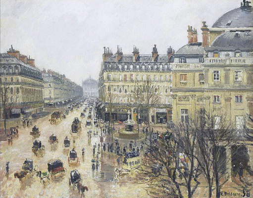 Картина Площадь французского театра - Городской пейзаж 