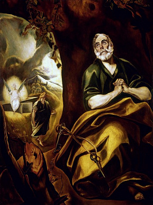 Картина Каючийся Св.Петр (Флоренція, Уффіці) - Ель Греко 