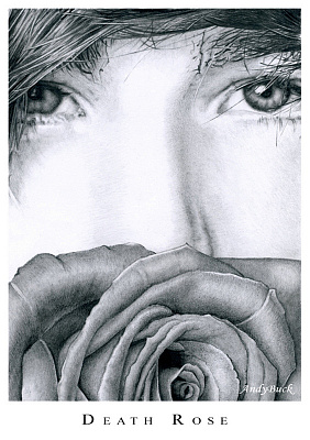 Картина Портрет с розой - Картины карандашом 