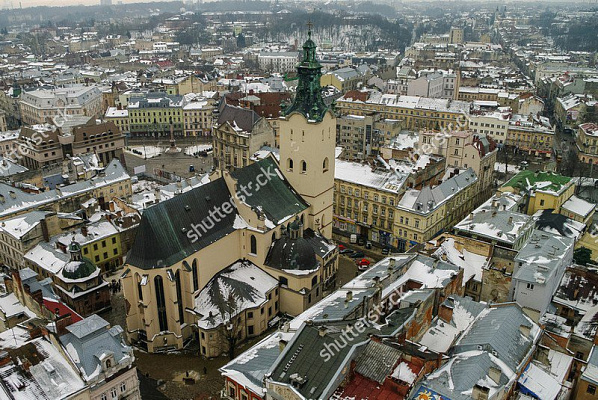 Картина Львовская зима - Город 