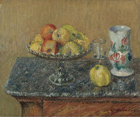 Картина Фруктовая тарелка с яблоками - Луазо Густав 