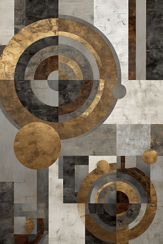 Круги и квадраты на сером