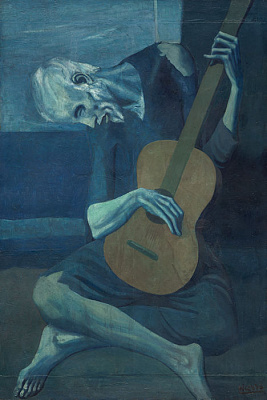 Картина Старый гитарист - Пикассо Пабло 