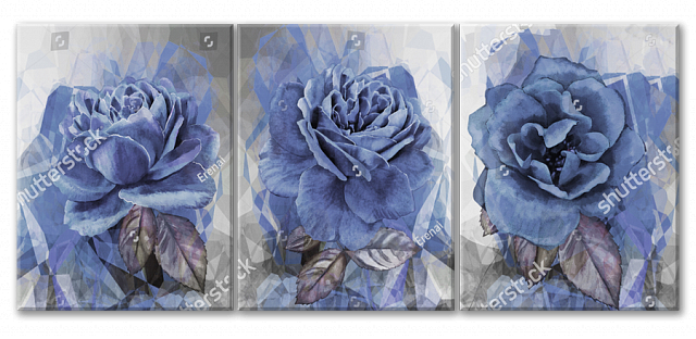 Картина Композиція з синіми трояндами - Еренаї 