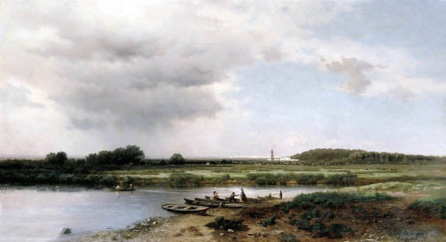 Картина Вид на реку Казанку - Каменев Лев 