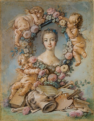 Картина Портрет маркизы де Помпадур - Буше Франсуа 