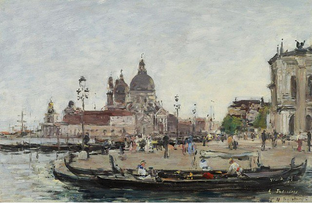 Картина Лодка в Венеции - Буден Эжен 