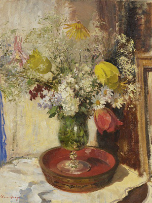 Картина Цветы в вазе - Сигоу Эдвард 