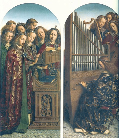 Гентский алтарь. Ангелы