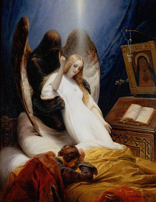 Картина Эмиль Жан Хорас Верне - Ангел Смерти - Религия 