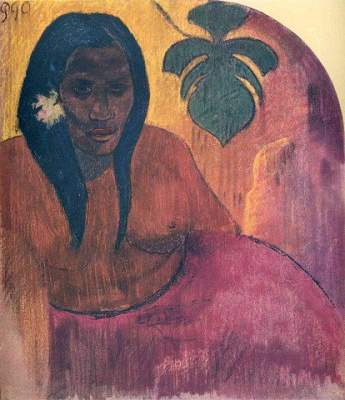 Картина Таитянская женщина - Гоген Поль 