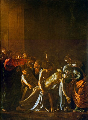 Картина Воскрешение Лазаря - Караваджо Микеланджело  